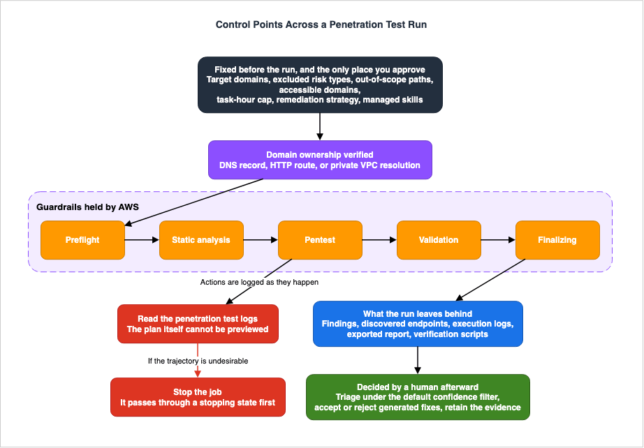 Control Points Across a Penetration Test Run