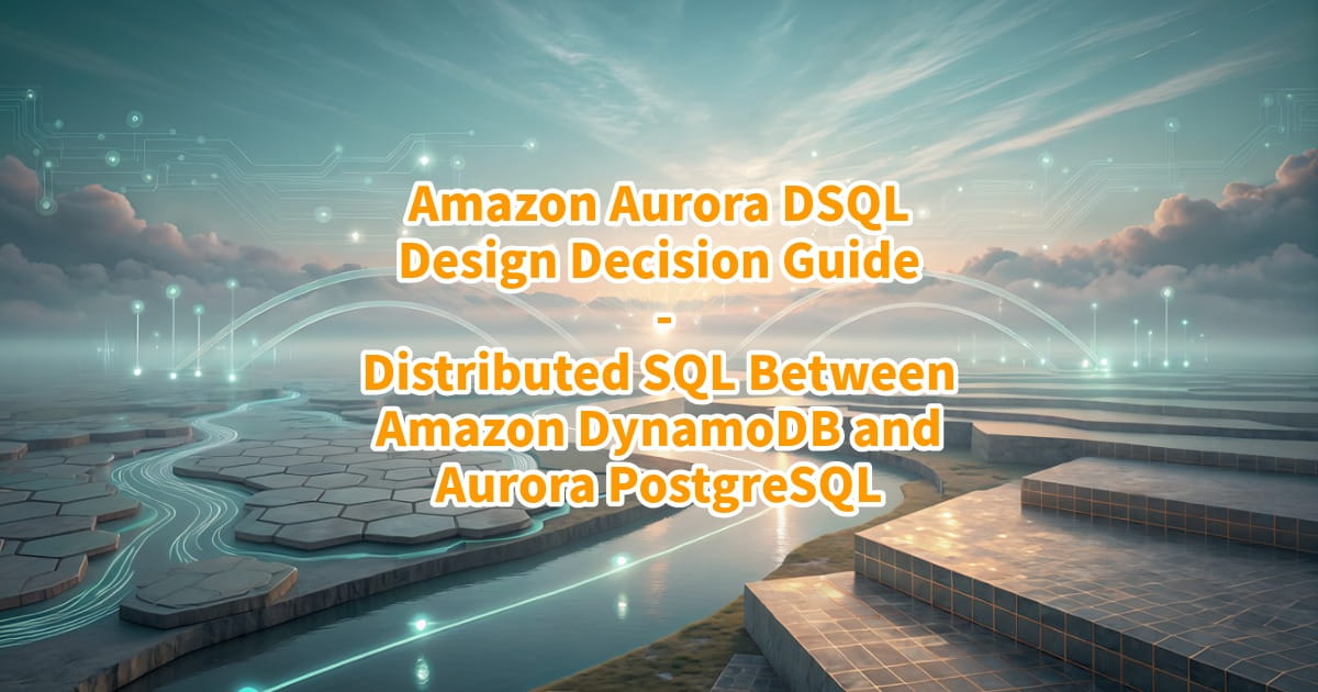 Amazon Aurora DSQL Design Decision Guide - Distributed SQL Between ...