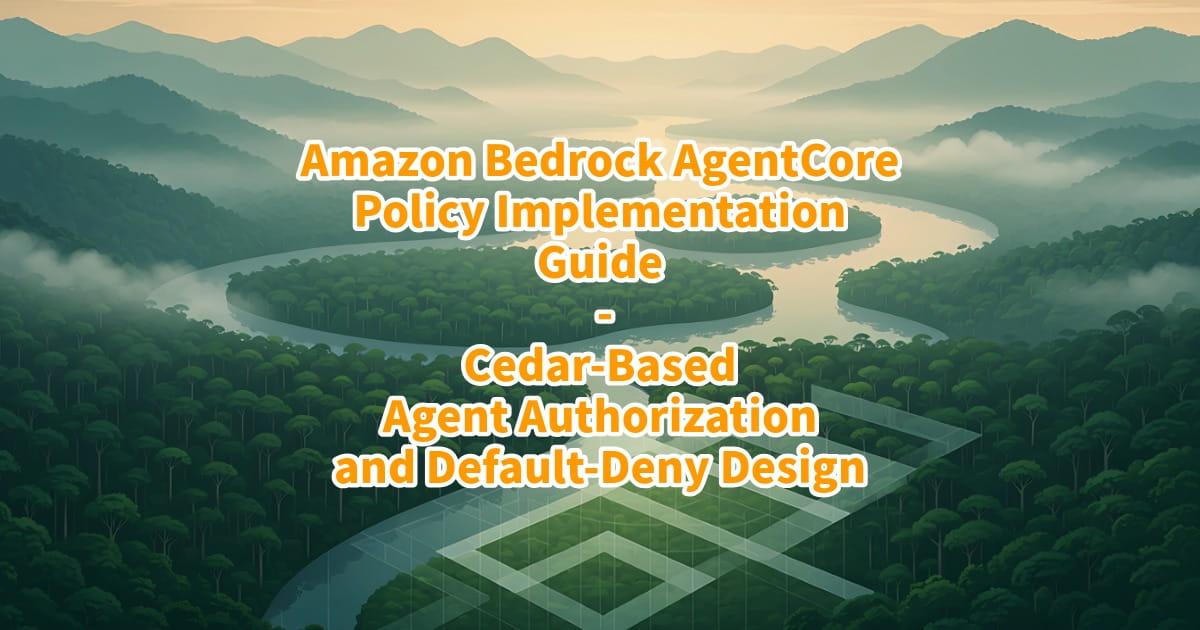 Amazon Bedrock AgentCore Policy Implementation Guide - Cedar-Based ...