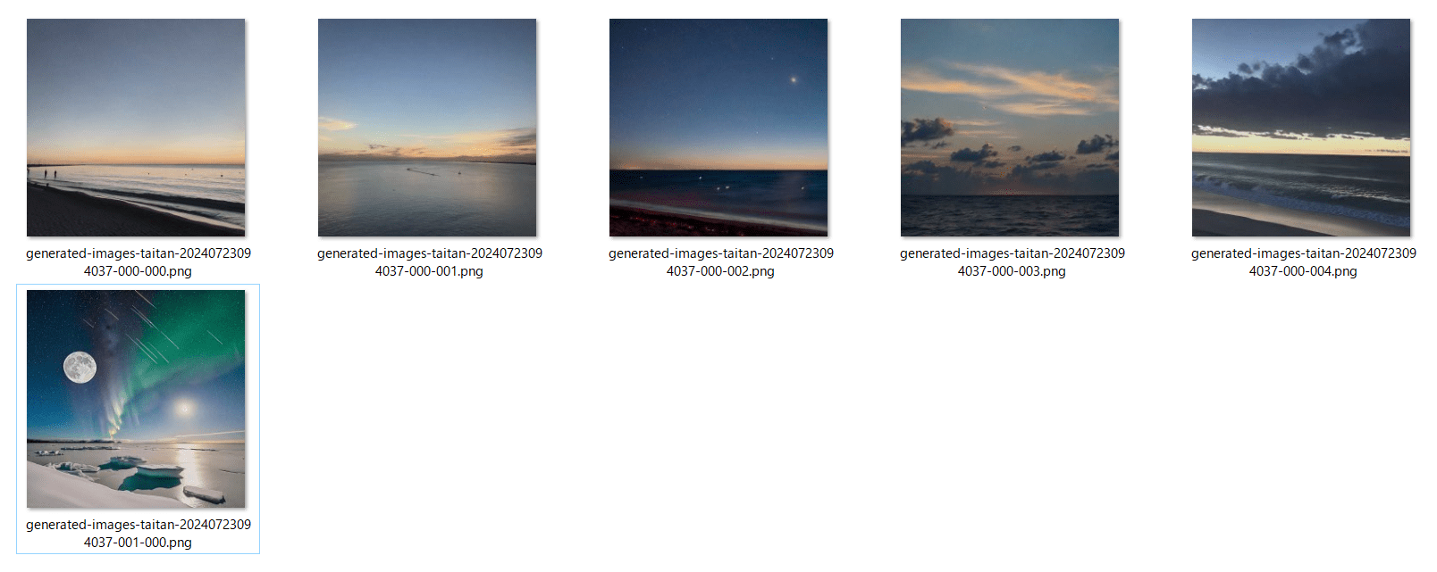 List of Generated Images