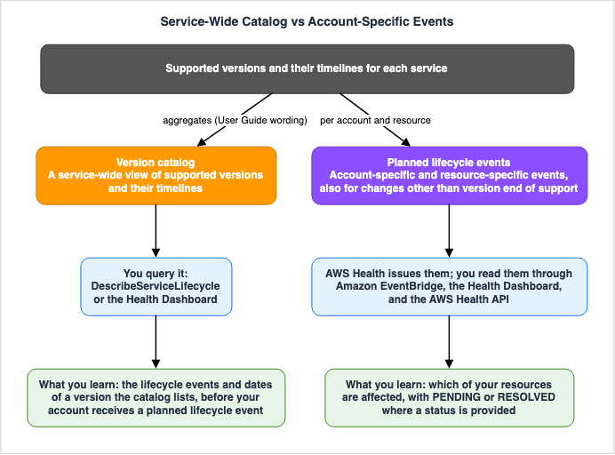 Service-Wide Catalog vs Account-Specific Events