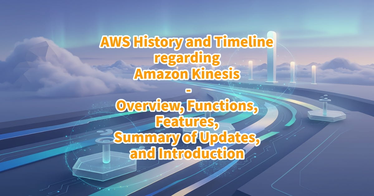 AWS History and Timeline regarding Amazon Kinesis - Overview, Functions ...