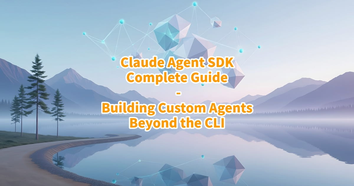 Claude Agent SDK Complete Guide - Building Custom Agents Beyond the CLI ...