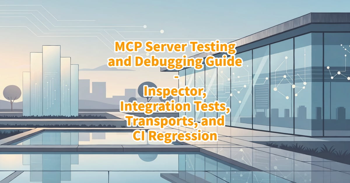 MCP Server Testing and Debugging Guide - Inspector, Integration Tests ...